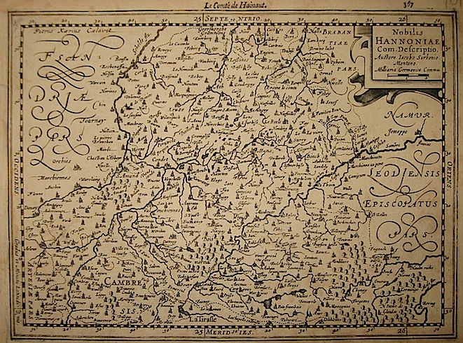 Mercator Gerard - Hondius Jodocus Nobilis Hannoniae Com. Descriptio 1630 Amsterdam